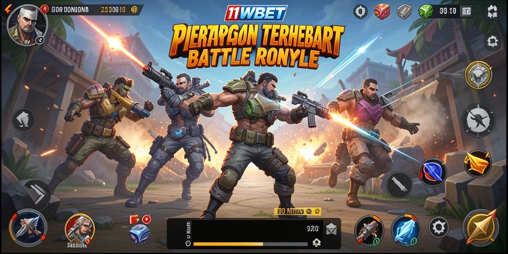 Tampilan gameplay mendebarkan di arena 11WBET Battle Royale.