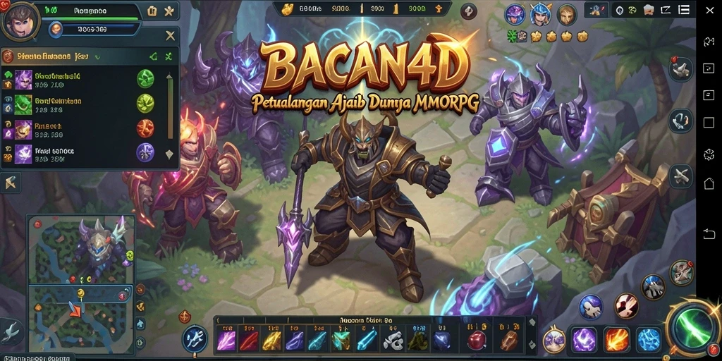 Tampilan gameplay menakjubkan dalam BACAN4D MMORPG.