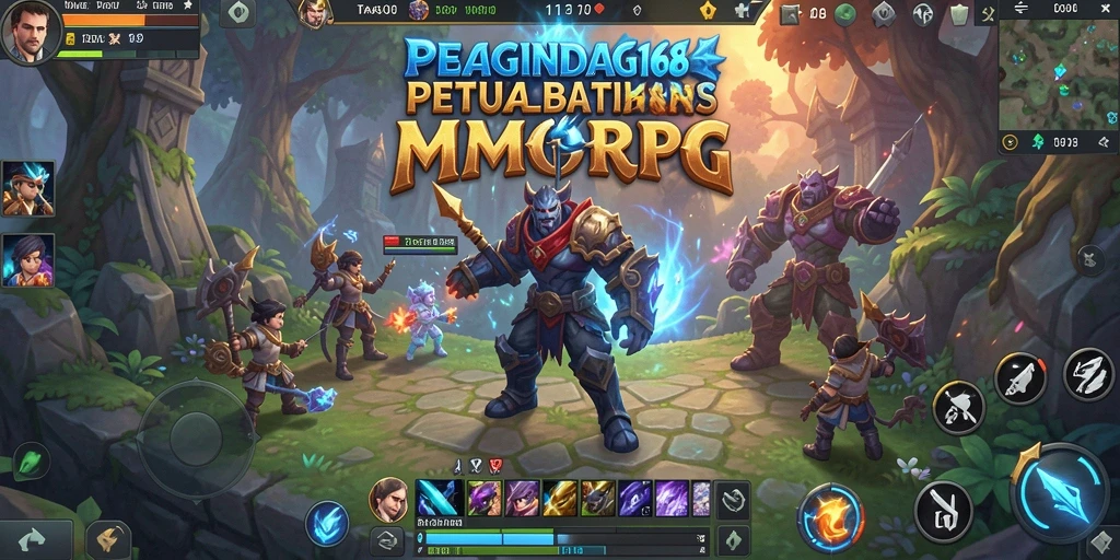 Tangkapan layar utama BAGINDA168 menampilkan pertarungan epik dalam dunia MMORPG.