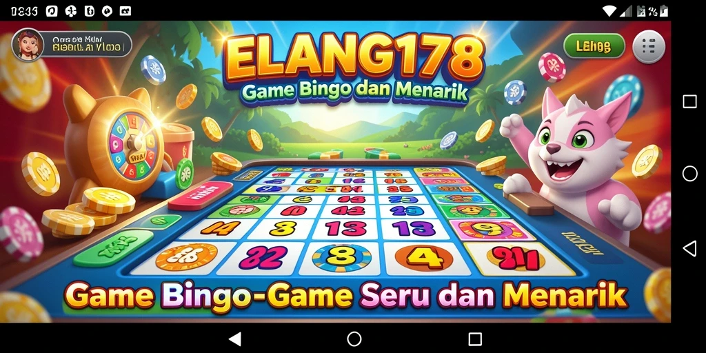 Tampilan utama ELANG178 dengan gameplay Bingo yang dinamis.