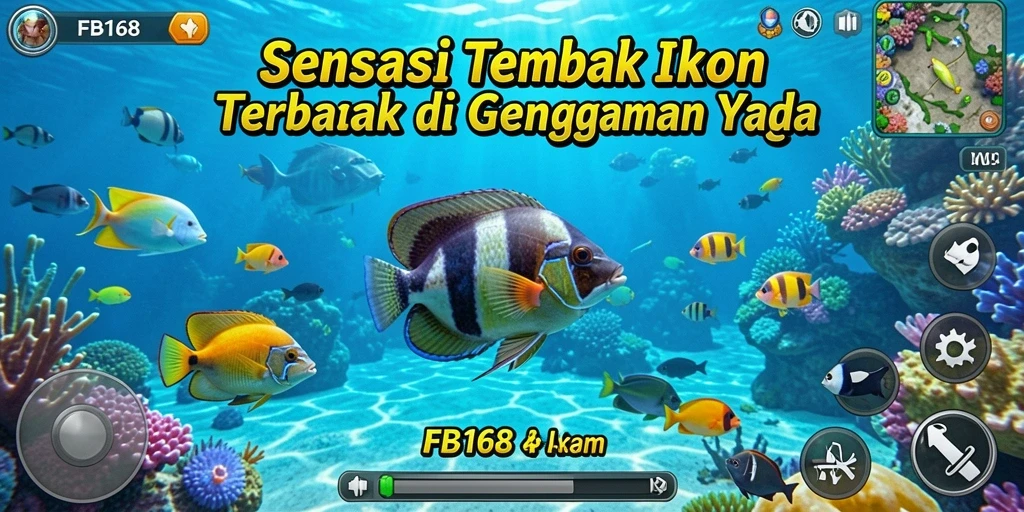 Tampilan menarik dari gameplay Tembak Ikan FB168 yang seru.