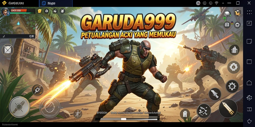Tampilan aksi mendebarkan dari gameplay GARUDA999.