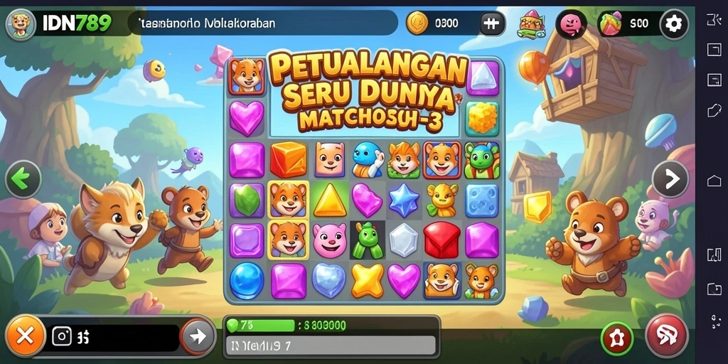 Screenshot gameplay IDN789 yang menunjukkan aksi mencocokkan elemen.