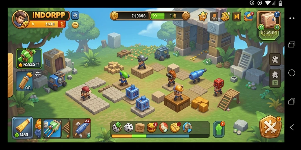 Tampilan gameplay menarik dari game Puzzle INDORP yang seru.