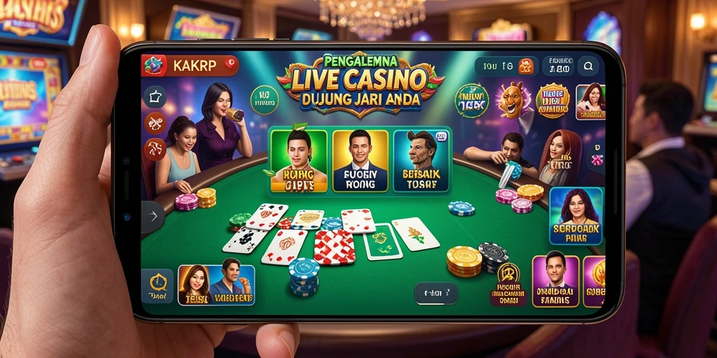 Tampilan gameplay KAKRP yang memukau dalam Live Casino.