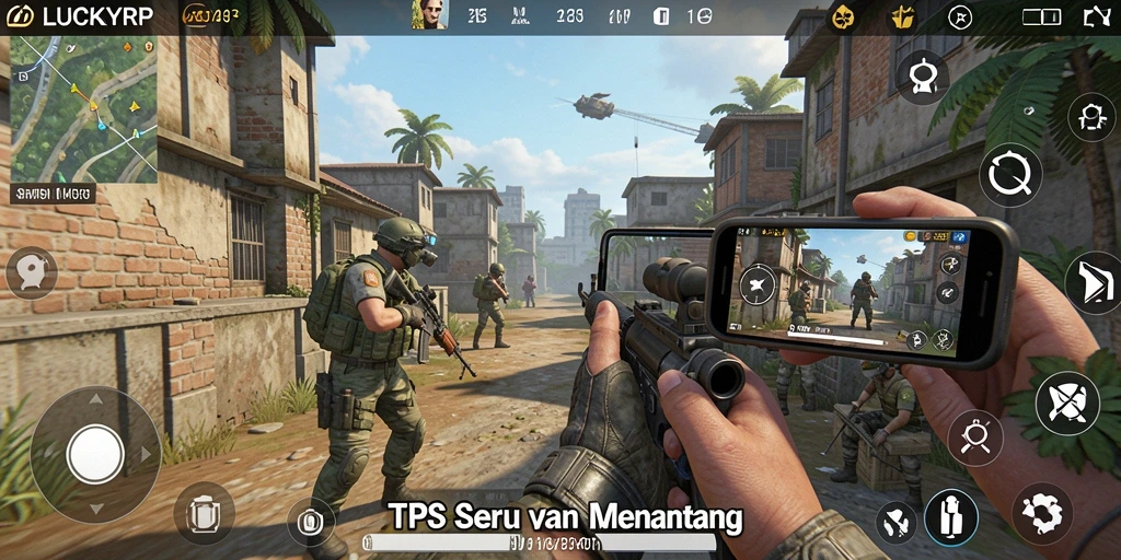 Tampilan menegangkan dari gameplay <strong>LUCKYRP</strong>, penuh aksi dan strategi.