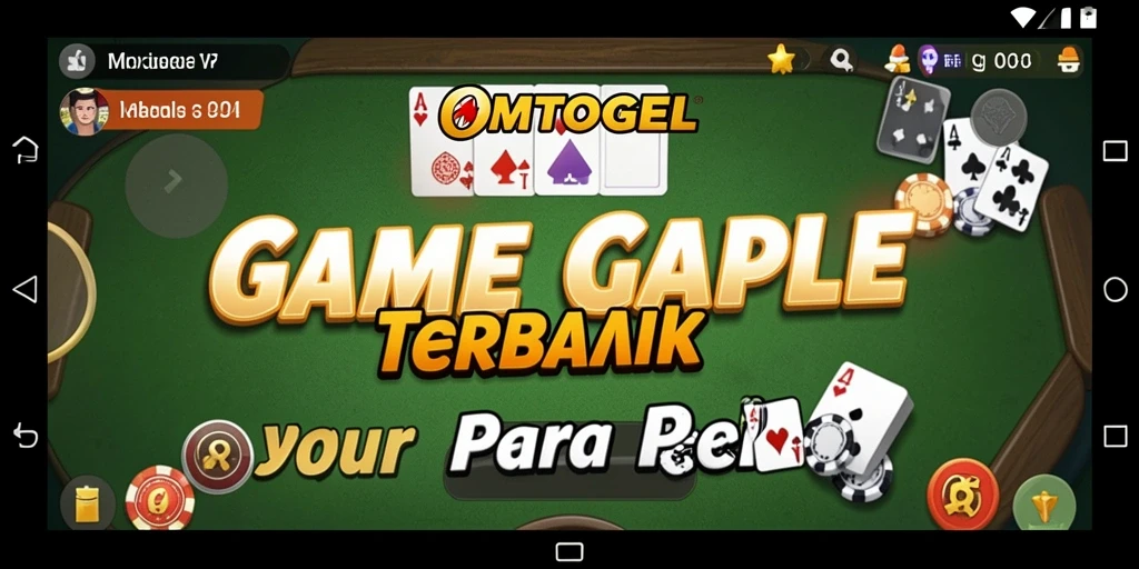 Tampilan screenshot utama OMTOGEL yang menunjukkan gameplay Gaple yang seru.
