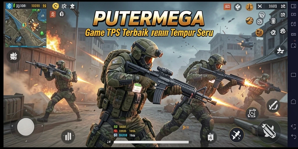 Tampilan gameplay PUTERMEGA yang menakjubkan dan penuh aksi.