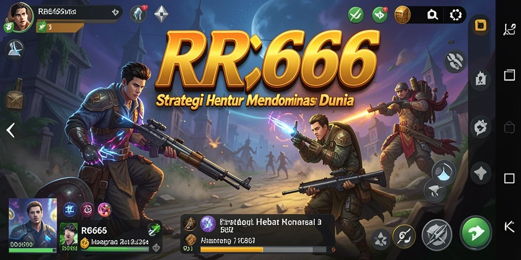 Tampilan gameplay <strong>RR666</strong> yang epik dengan strategi mendalam dan pertempuran seru.